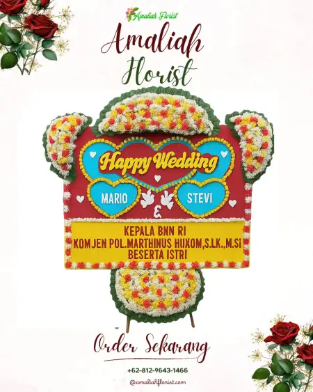 Papan Bunga Pernikahan Bakung
